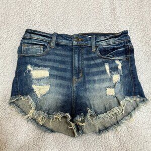 eunina High-Rise Cut off Demin Shorts Size M